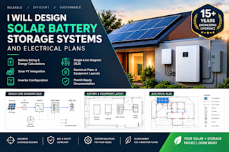 design solar battery storage systems and electrical plans