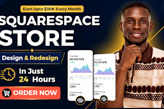 clone, build, design, redesign squarespace website or squarespace store