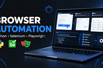 automate browser tasks using python, selenium and playwright