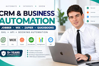 setup jobber wix zapier API integration quickbook gohighlevel booking automation