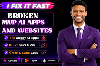 fix, debug and deploy ai website, saas mvp and web app
