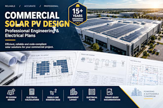design commercial solar pv systems and electrical plans