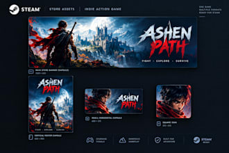 create professional steam capsule art and steam store assets