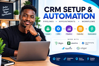 setup bigin crm pipedrive less annoying crm calendly apptivo vtiger automation