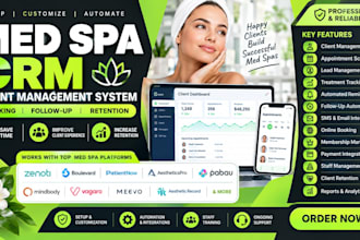 setup and customize your med spa CRM and automation system