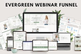 create webinar funnel, webinar setup course launch webinar page and email funnel