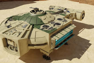 create 3d spaceship game assets spacecraft interiors and hard surface models