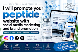 promote your peptide website with social media marketing and brand promotion