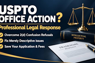 draft a professional response to uspto trademark office action refusal letter