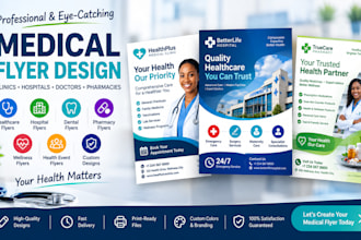 design a professional medical, healthcare and clinic flyer