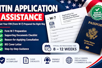 prepare your itin application w7 form for non US residents