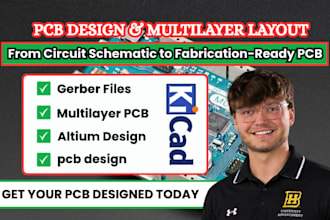 pcb circuit, multilayer pcb design, schematic layout, gerber files, kicad altium