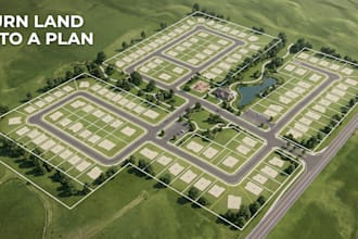 create subdivision map, plat map, parcel map, property layout, master site plan