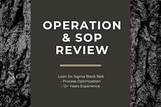 review and optimize your standard operating procedures sops