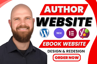 create wix author website book launch landing page or author portfolio site