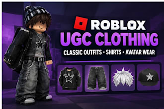 design roblox ugc clothing, classic outfits, shirts and avatar wear