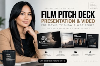 create investor film pitch deck movie TV series screenplay presentation francais