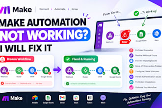 fix broken make automation and webhook errors
