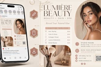 create custom business, sales, marketing, product, party, event and salon flyers