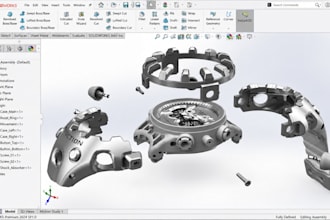 create precision watch case cad design and technical drawings for manufacturing