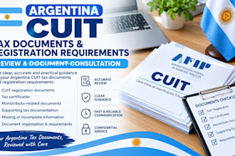 review your argentina cuit tax documents and registration requirements