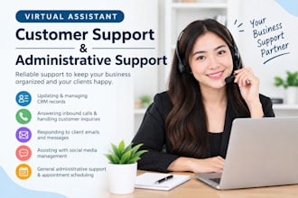do customer support and administrative task