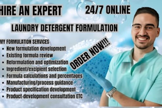 develop detergent and household cleaning product formulations