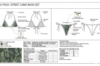 design activewear gymwear sportswear swimwear bikini clothing tech pack