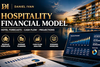 build hospital financial models, hotel forecasts and cash flow projections