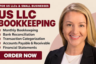 do US llc bookkeeping and monthly accounting for small business