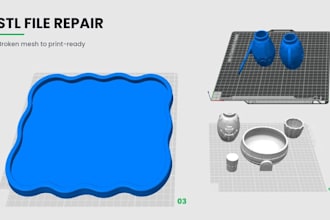 create repair, fix or modify stl files, 3mf cad for 3d printing