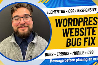 fix wordpress elementor errors, bugs and responsive issues