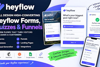 design high converting heyflow forms, quizzes, funnels and landing pages