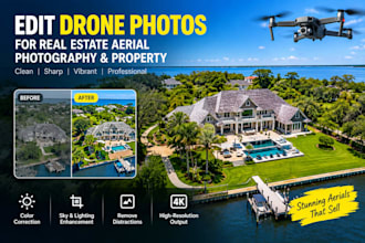 edit drone photos for real estate aerial photography and property