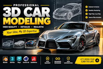 do 3d car modeling or vehicle cad modeling for 3d printing with solidwork