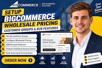 setup bigcommerce wholesales pricing customer group and b2b features