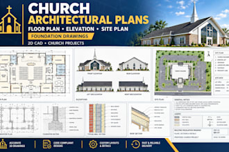 usa church plans, renovation plan, remodeling, structural drawings and site plan
