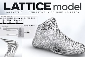 create custom 3d lattice structures and lattice models for prototype 3d printing
