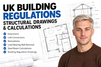 uk building regulation structural drawing, and UK structural calculations report