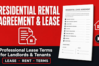 draft a professional residential rental agreement or house lease