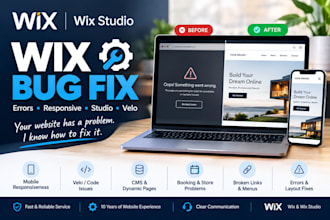 fix wix website bugs, errors and wix studio issues