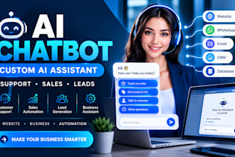 build ai chatbot, customer support bot and custom ai assistant for your business