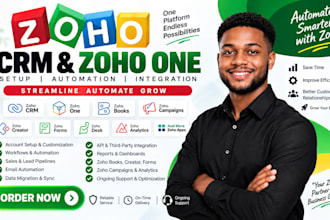 set up and automate zoho crm zoho one, and zoho workflows