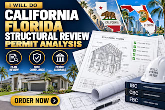do california florida structural review permit analysis