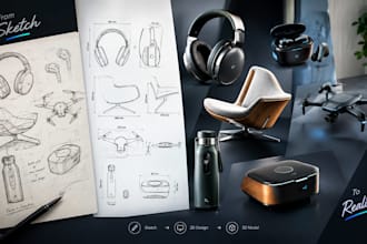 create industrial design, 3d cad modelling and product visualization
