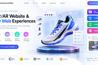 build VR ar website, virtual reality 3d website, webar VR app
