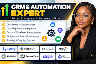setup lofty sugarcrm zendesk thryv jobber servicetitan stripe ai automation