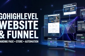 design professional ghl website, landing page and store