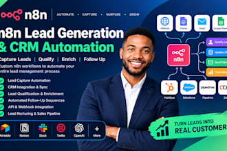 build n8n lead generation, CRM automation and automated follow up workflows