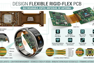 design flexible rigid flex pcb ble wearable esp32 nrf52840 rf antenna